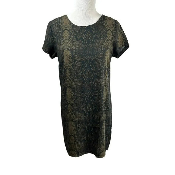 Nicole Miller Dress, Size 6, Snake Python Pattern, Sheath Style, Black, Brown - Picture 1 of 9